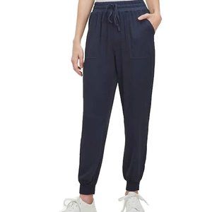 NWT Splendid Women Casual Knit Pull On Drawstring Jogger Navy Sz XL $80 4D019